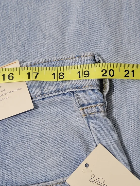 NWT Universal Thread Super Wide Leg Light Wash Jeans 100% Cotton Plus Size 16 - Picture 13 of 16